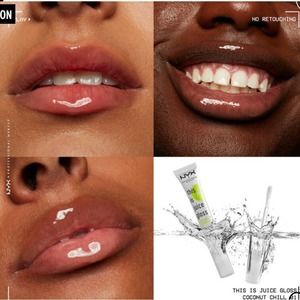 NYX THIS IS JUICE GLOSS Electrolyte Infused Scented Lip Gloss Coconut Chill